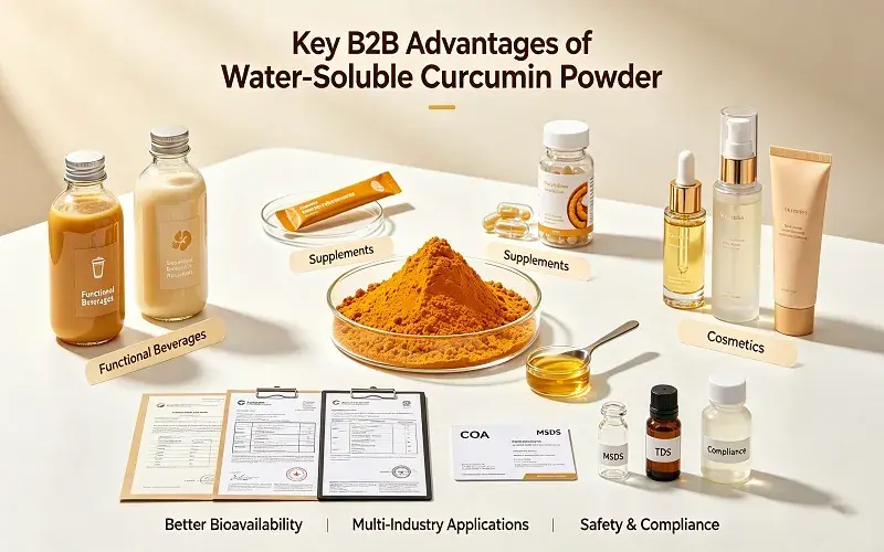 Key Benefits of Using Water-Soluble Curcumin Powder in B2B Applications Key Benefits of Using Water-Soluble Curcumin Powder in B2B Applications