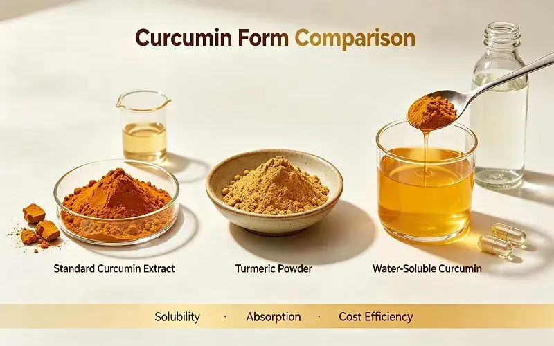 Comparing Water-Soluble Curcumin Powder With Other Curcumin Formats Comparing Water-Soluble Curcumin Powder With Other Curcumin Formats
