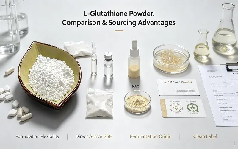 Comparing L-Glutathione Powder with Other Glutathione Forms and Supplements Comparing L-Glutathione Powder with Other Glutathione Forms and Supplements