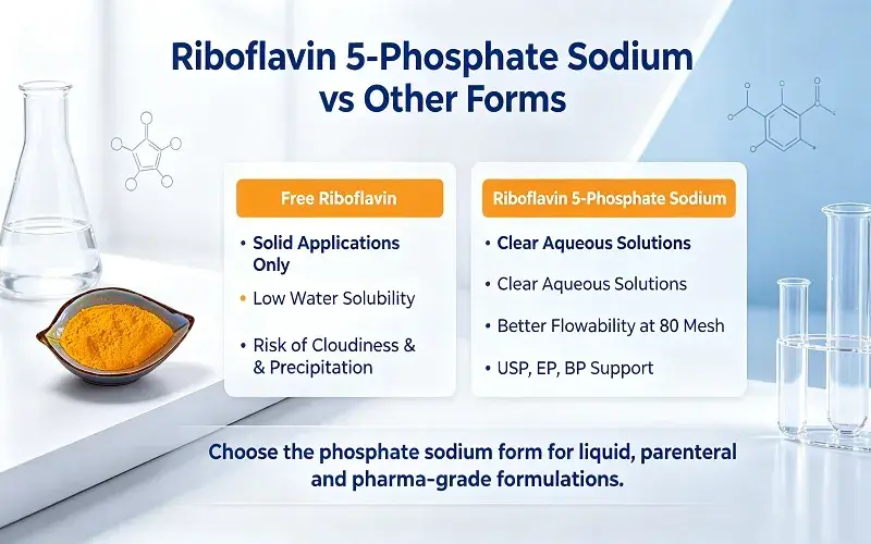 Riboflavin Sodium Phosphate Powder vs. Other Riboflavin Forms
