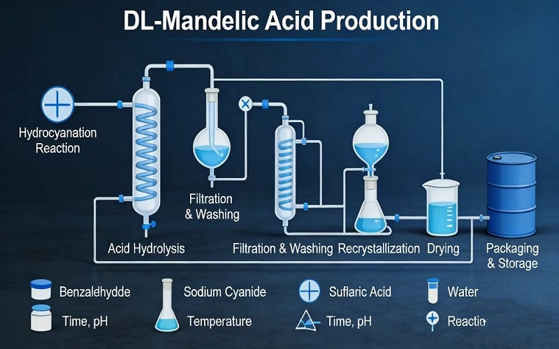 DL-Mandelic acid flow chart DL-Mandelic acid flow chart