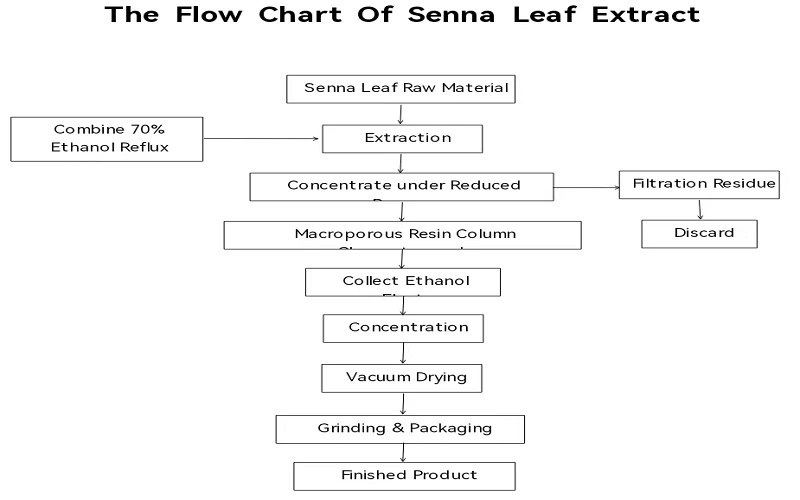 flow chart of Senna Leaf Extract/Sennoside flow chart of Senna Leaf Extract/Sennoside