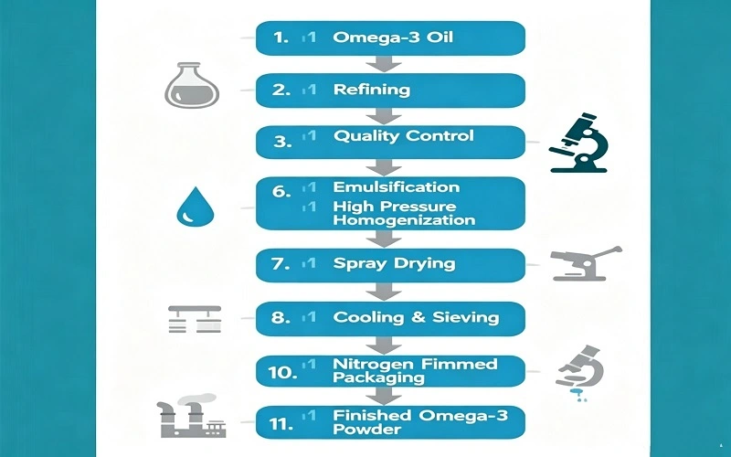 OMEGA-3 POWDER FLOW CHART