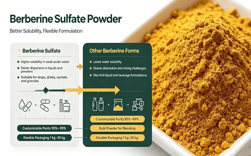 Comparing Berberine Sulfate Powder with Alternative Berberine Forms