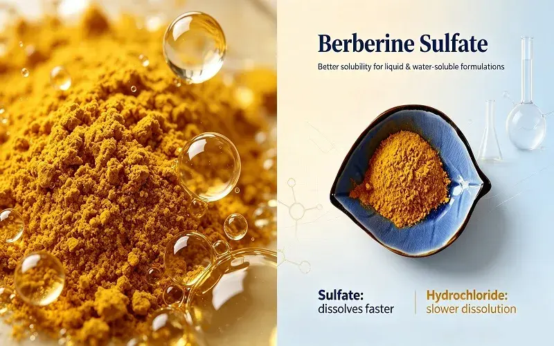 berberine sulfate VS berberine hydrochloride overview