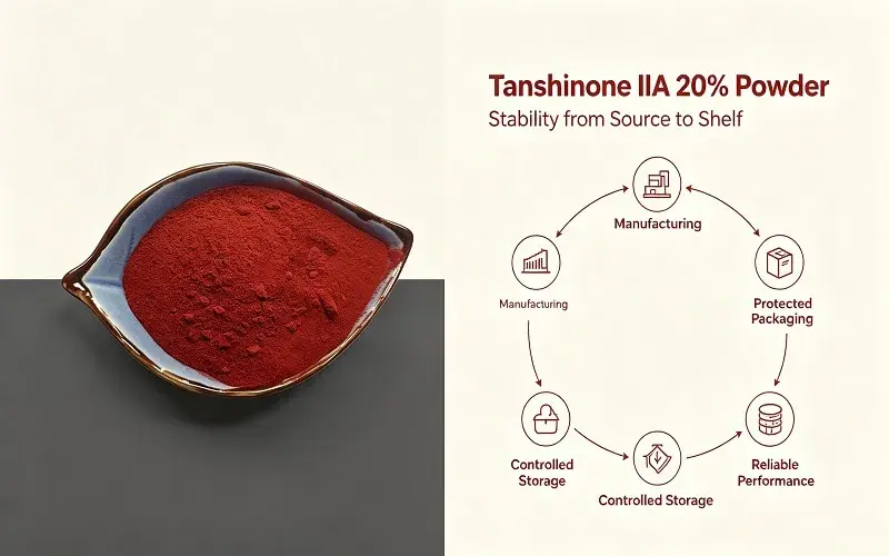  Full supply‑chain stability for Tanshinone IIA 20% powder from manufacturing to shelf