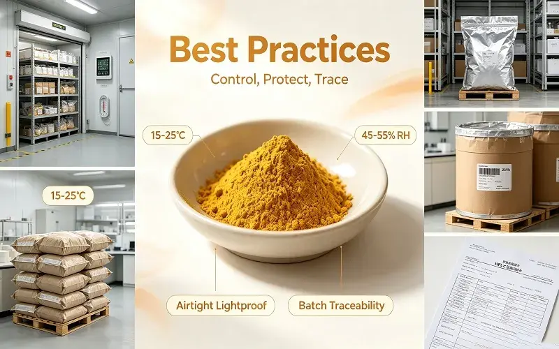 Best Practices and Principles for Storing Berberine Sulfate Powder