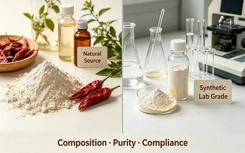 Key Differences Between Natural and Synthetic Capsaicin Powder Key Differences Between Natural and Synthetic Capsaicin Powder