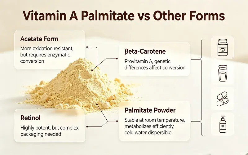 Comparing Vitamin A Palmitate Powder with Other Vitamin A Forms
