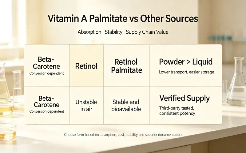 Vitamin A Palmitate Vs Other Vitamin A Sources
