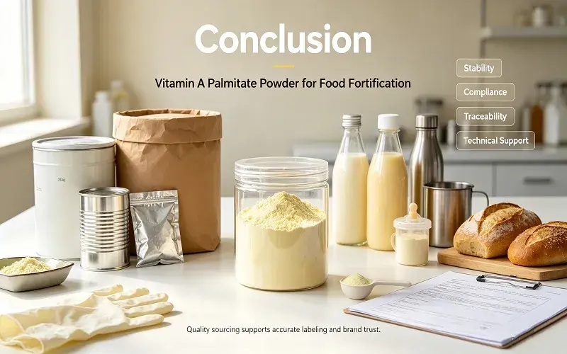 Conclusion Vitamin A Palmitate Powder For Food Fortification Conclusion Vitamin A Palmitate Powder For Food Fortification