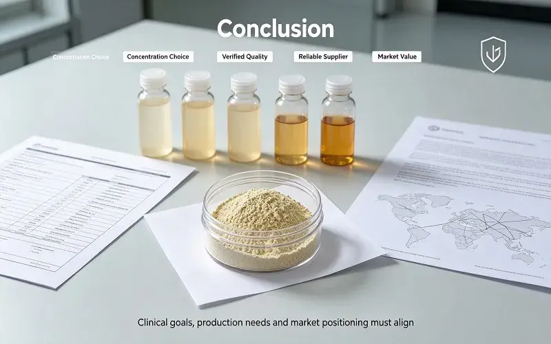 Soy Isoflavones Concentration Selection Conclusion